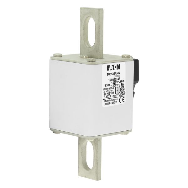 Fuse-link, high speed, 630 A, AC 1250 V, size 2, 61 x 77 x 160 mm, aR, IEC, UL, single indicator image 16