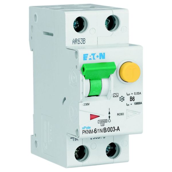 RCD/MCB combination, 6 A, 30 mA, MCB trip characteristic: B, 1p+N, RCD trip characteristic: A image 9