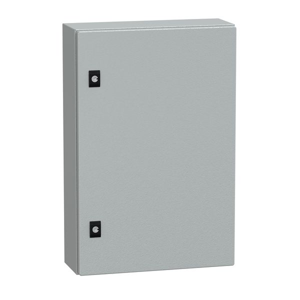 Spacial CRN plain door with mount.plate. H600xW400xD150 IP66 IK10 RAL7035.. image 1