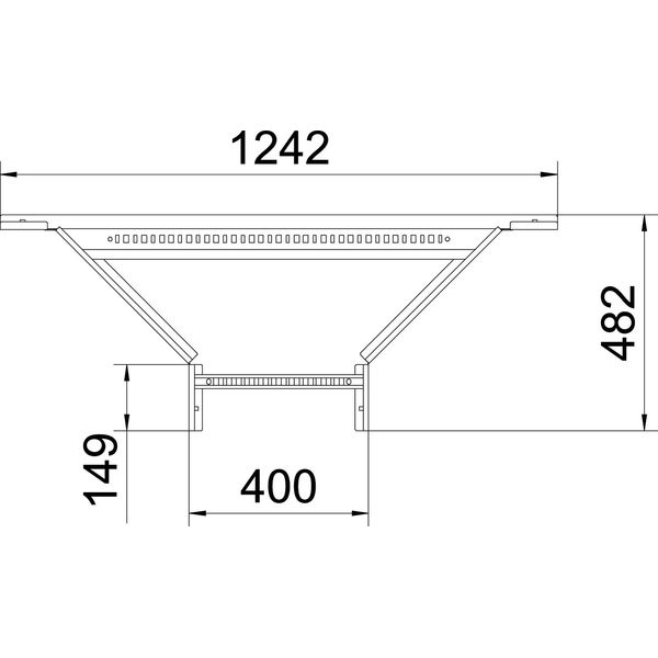 LAA 1140 R3 FS Add-on tee for cable ladder 110x400 image 2