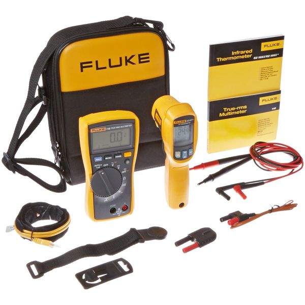 FLUKE-116/62 MAX+ Fluke HVAC Multimeter and IR Thermometer Combo Kit image 1