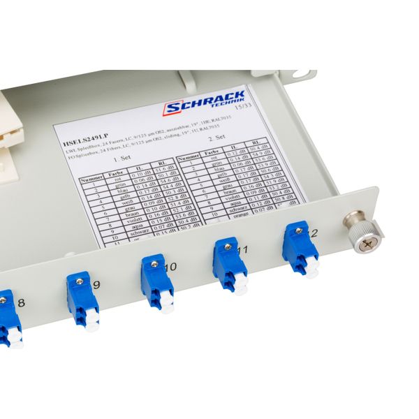 FO Splicebox, 4 Fibers, LC, 9/125æm OS2, 19", 1U, Class C image 6