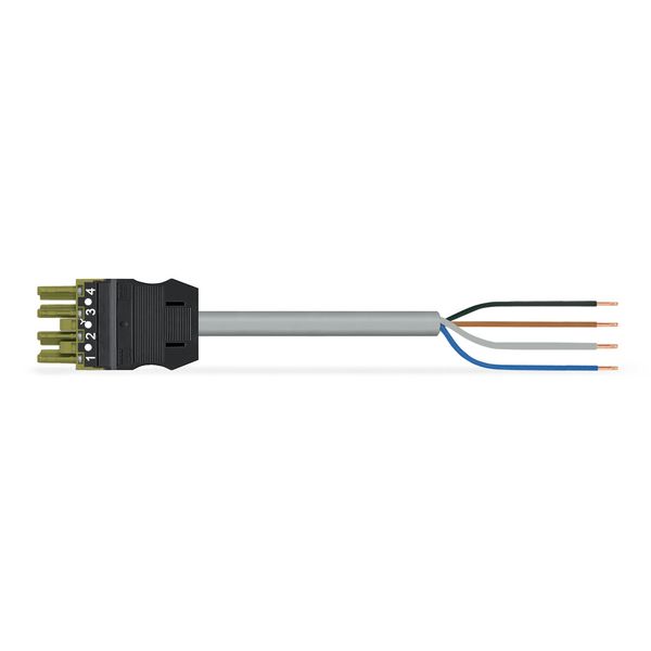 pre-assembled connecting cable;Eca;Socket/open-ended;light green image 1