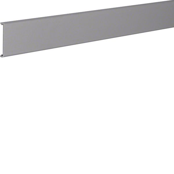 Lid made of PVC for slotted panel trunking LKG 50mm stone grey image 1