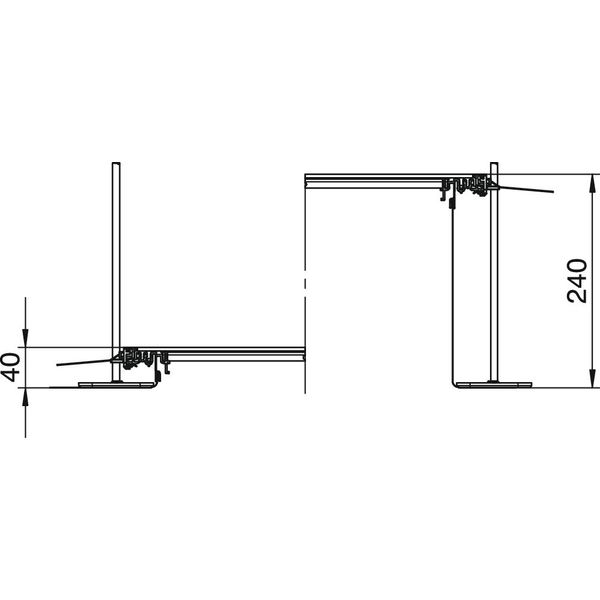 OKA-G40040240D6 Flushfloor trunking unit for service unit GES6 2400x400x240 image 2