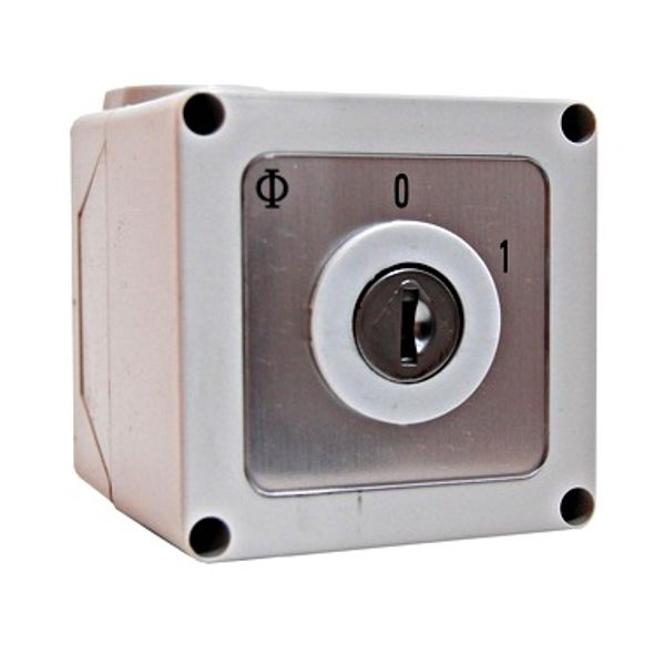 Off switch, metric entry M20, 20A, 3-pole key operated image 1