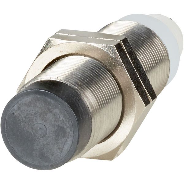 Proximity switch, E57G General Purpose Serie, 1 N/O, 3-wire, 10 - 30 V DC, M18 x 1 mm, Sn= 8 mm, Non-flush, PNP, Stainless steel, Plug-in connection M image 1