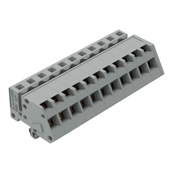 1-conductor female connector, angled CAGE CLAMP® 2.5 mm² gray image 1