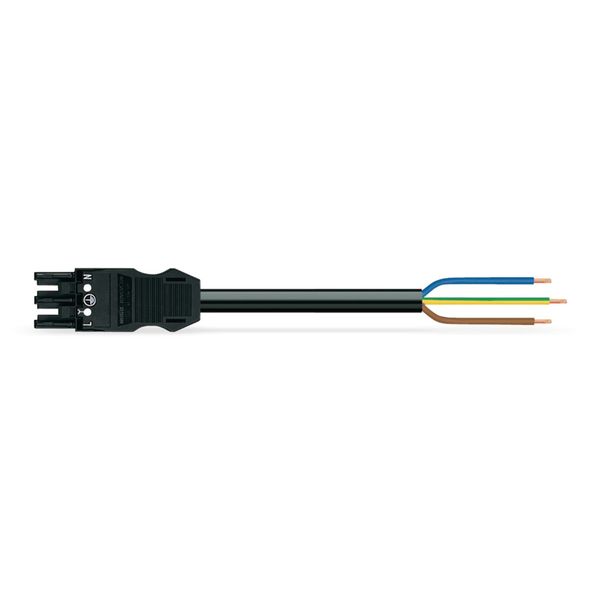 pre-assembled connecting cable Eca Plug/open-ended black image 1