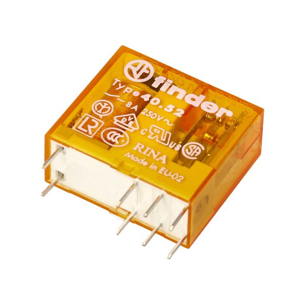 PCB/Plug-in Rel. 5mm.pinning 2CO 8A/24VAC/Agni+Au/wash tight (40.52.8.024.5001) image 6