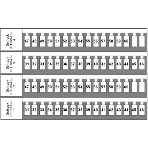 Marking tags for TB and ST - terminals, 31-60 (each 2x) image 1