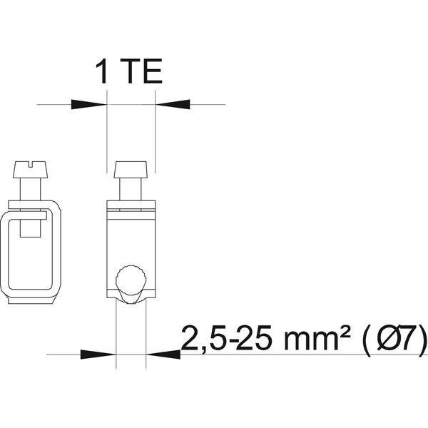 1801 RK25 Series terminal for equipotential busbar 25mm² image 2