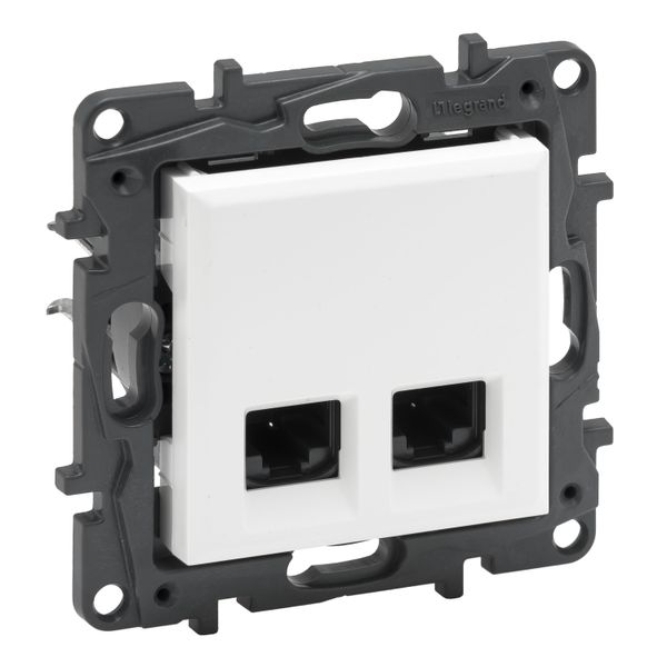 Double RJ45 socket Niloé Step category 5e UTP white image 1