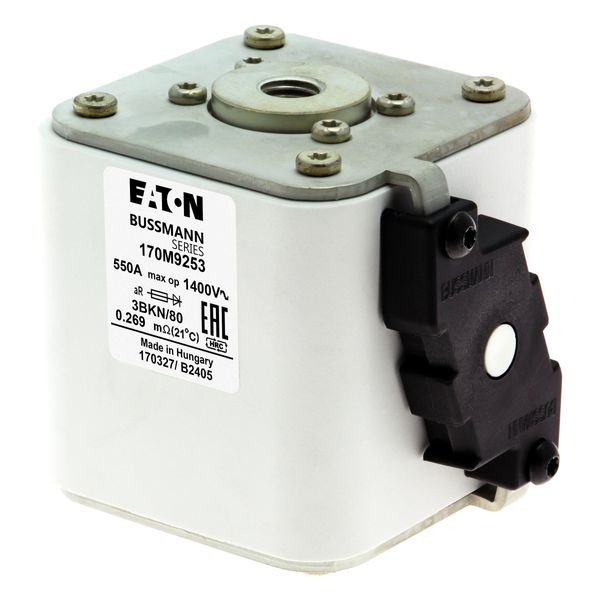 Fuse-link, high speed, 550 A, AC 1400 V, size 3, aR, IEC, with indicator image 17