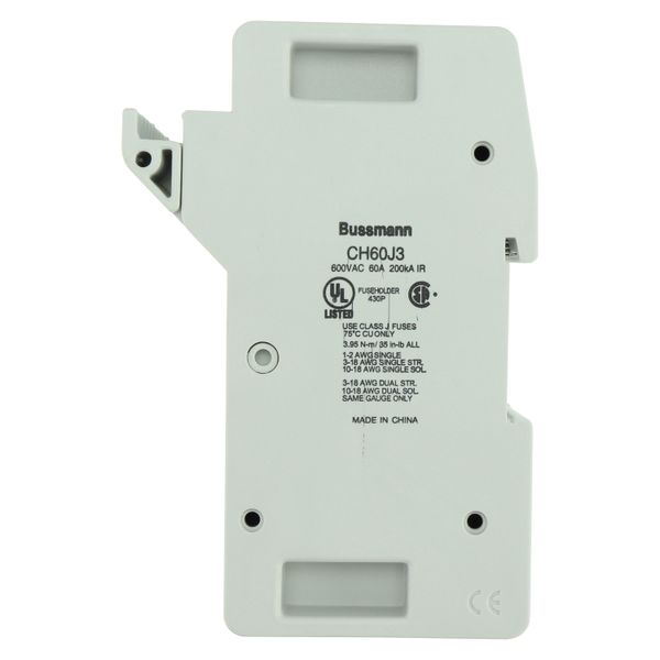 Fuse-holder, low voltage, 60 A, AC 600 V, DC 600 V, UL Class J, 120 x 83 x 125 mm, 3P, UL, CSA image 32