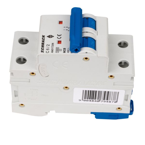 Miniature Circuit Breaker (MCB) AMPARO 10kA, C 6A, 2-pole image 2