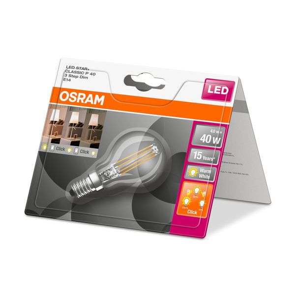 LED THREE STEP DIM CLASSIC P 40 4 W/2700K E14 image 3