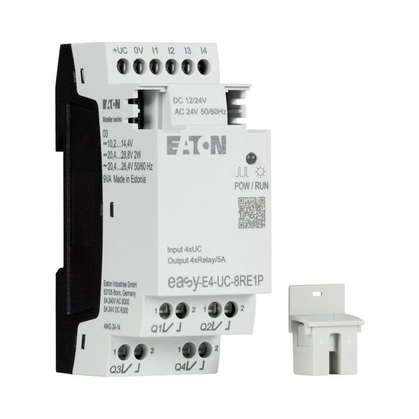 I/O expansion, For use with easyE4, 12/24 V DC, 24 V AC, Inputs/Outputs expansion (number) digital: 4, Push-In image 10