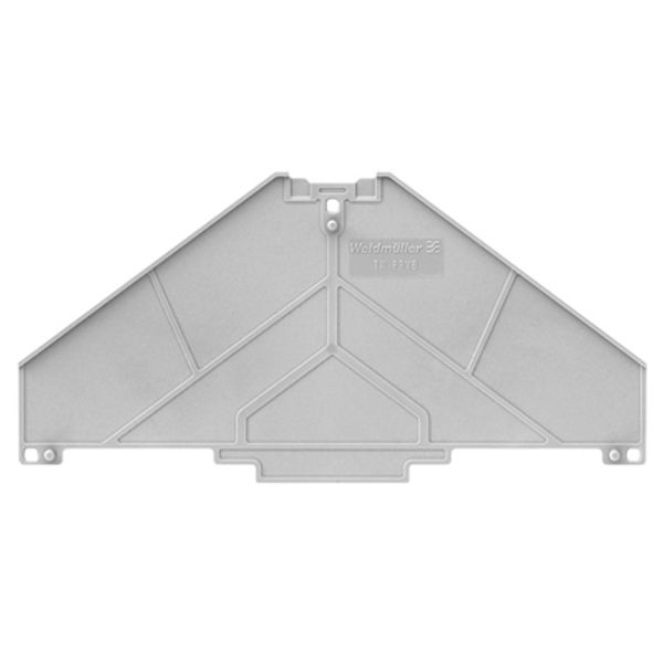 Partition plate (terminal), Unprinted, 120 mm x 59.7 mm, grey image 1