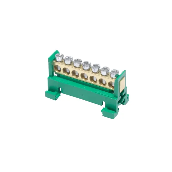 Terminal strip for rail TS 35 protective PE 7 green image 1