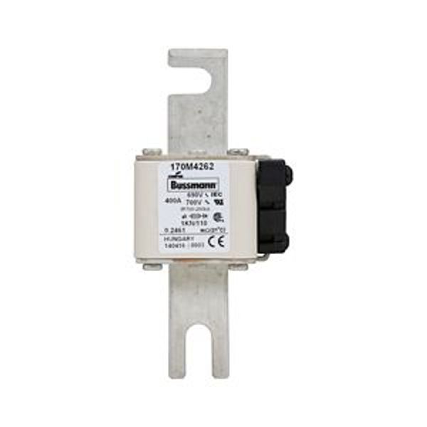 Fuse-link, high speed, 400 A, AC 690 V, DIN 1, 53 x 69 x 138 mm, aR, DIN, IEC, single indicator image 6