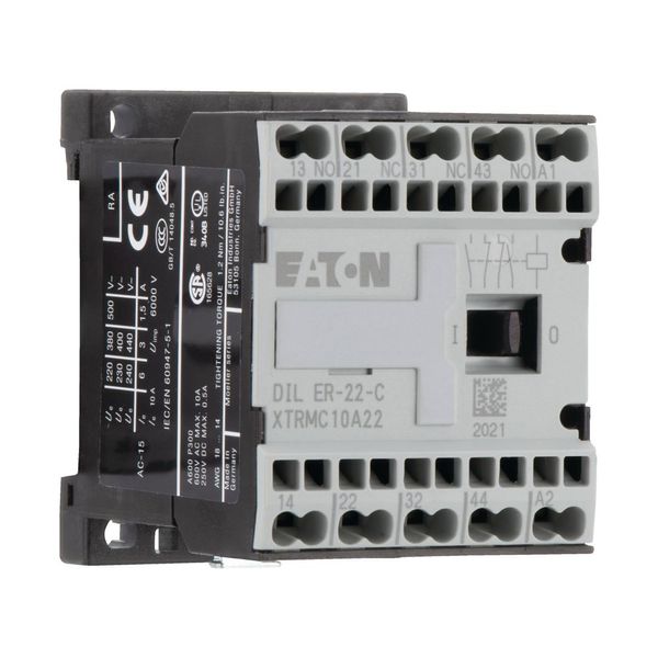 Contactor relay, 220 V 50 Hz, 240 V 60 Hz, N/O = Normally open: 2 N/O, N/C = Normally closed: 2 NC, Spring-loaded terminals, AC operation image 13