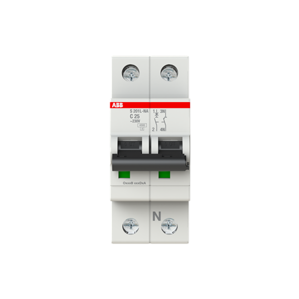 S201L-C25NA Miniature Circuit Breaker - 1+NP - C - 25 A image 1