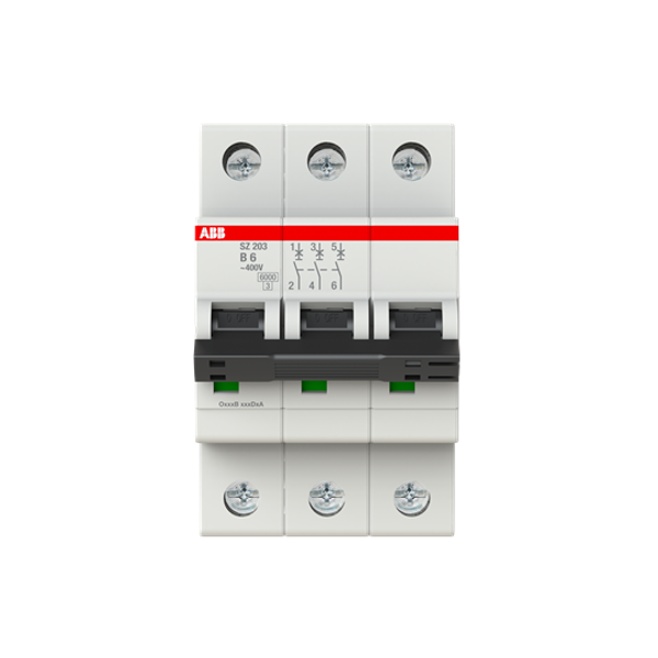 SZ203-B6 Miniature Circuit Breaker - 3P - B - 6 A image 1