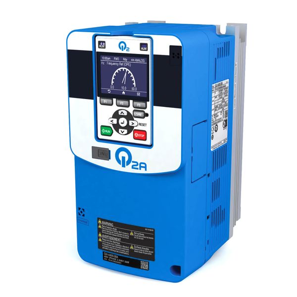 Inverter Q2A, 200 V, ND: 3.5 A / 0.75 kW, HD: 3.2 A / 0.55 kW, IP20, m image 1