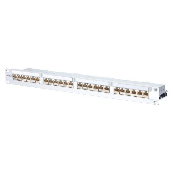 E-DAT C6A 24 port patch panel 1RU LSA modular image 1