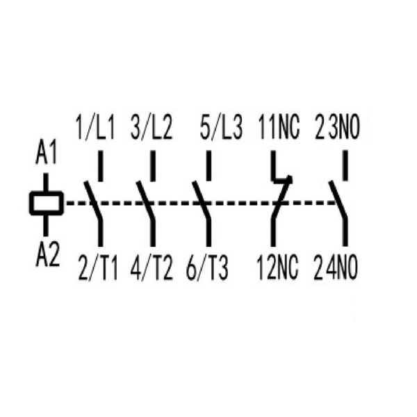 Contactor 3-pole, CUBICO High, 22kW, 50A, 1NO+1NC, 24VAC image 13