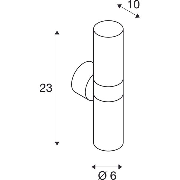 ASTINA OUT ESL wall lamp, GU10, max. 2x11W, IP44, white image 2