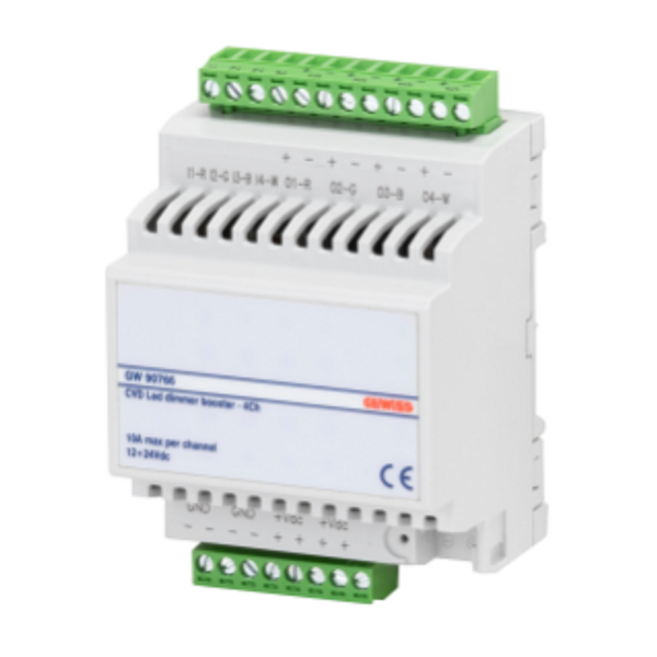 BOOSTER FOR CVD LED DIMMER ACTUATORS - 4x10A - IP20 - 4 MODULES - DIN RAIL MOUNTING image 2