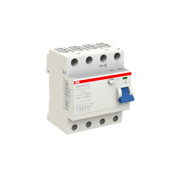 F204 AC-100/0.3 Residual Current Circuit Breaker 4P AC type 300 mA image 4