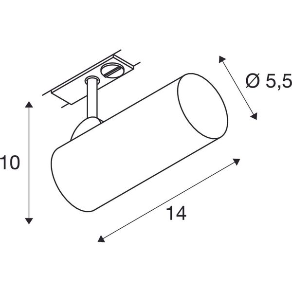 HELIA 50 LED Spot, 3000K, white, 35ø, incl. 1 Phase adapter image 2