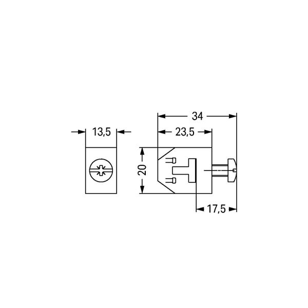 T-connector for busbars Cu 10 mm x 3 mm gray image 3