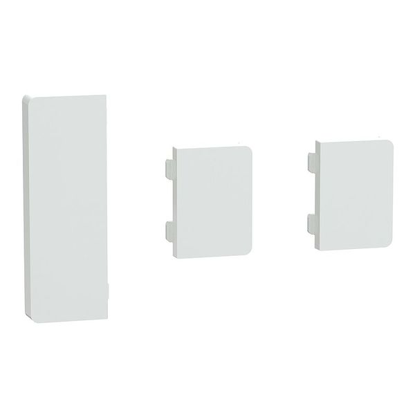 Push button sensor Flex, KNX, system design, 3-fold, rocker, lotus white image 1