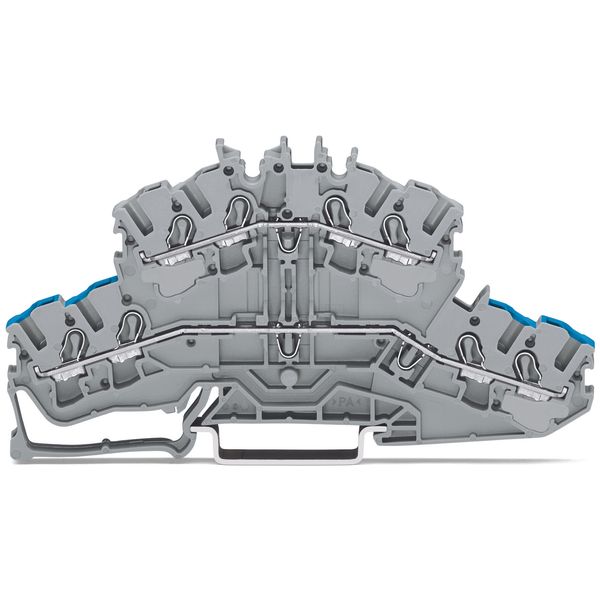 4-conductor double deck terminal block image 1