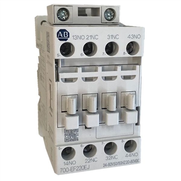 Allen-Bradley 700-EF220EJ MCS-EF Control Relay, 2 N.O. 2 N.C., 24V DC (w/Elec. Coil) image 1