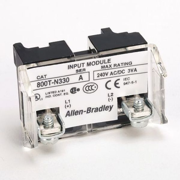 Allen-Bradley 800T-N330 Power Module, Full Voltage, 30mm Push Button, for 6-130V AC/DC, Replacement Part image 1