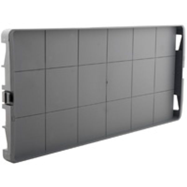 Plain faceplate - for PLEXO³ cabinets - for 18 module cabinets image 1