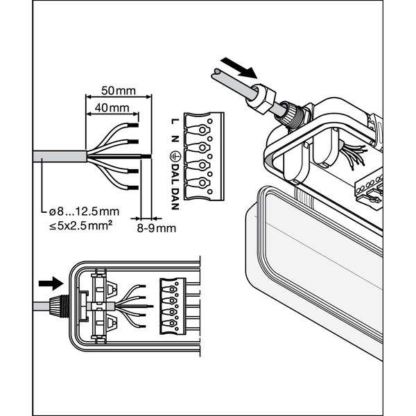 DAMP PROOF HOUSING EMERGENCY 1200 P 2XLAMP IP65 image 16