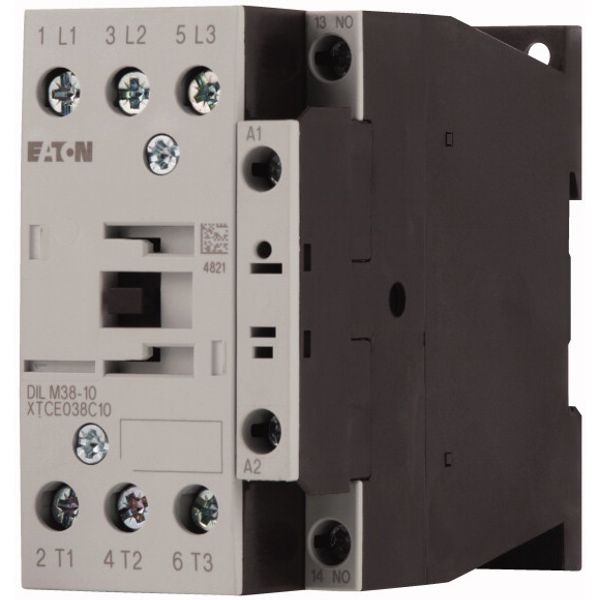 Contactor, 3 pole, 380 V 400 V 18.5 kW, 1 N/O, RDC 240: 200 - 240 V DC, DC operation, Screw terminals image 3