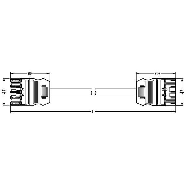 pre-assembled interconnecting cable Eca Socket/plug pink image 5