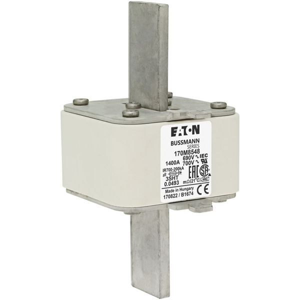 Fuse-link, high speed, 1400 A, AC 690 V, size 3, 76 x 76 x 150 mm, aR, IEC, single indicator image 9