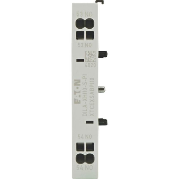 Auxiliary contact module, 1 pole, Ith= 16 A, 1 N/O, Side mounted, Push in terminals, DILA, DILM7 - DILM15 image 7
