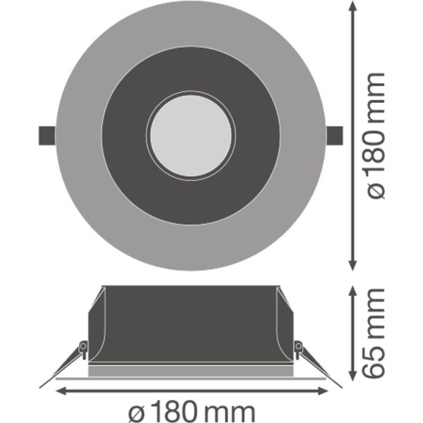 DOWNLIGHT UGR19 DALI DN155 14 W 840 WT IP54 DALI image 21