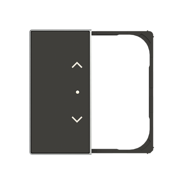 SRB-2-85NS Cover plate - free@home / KNX 2-gang sensors - Blind - Soft Black for Venetian blind Two-part button Black - Sky Niessen image 1