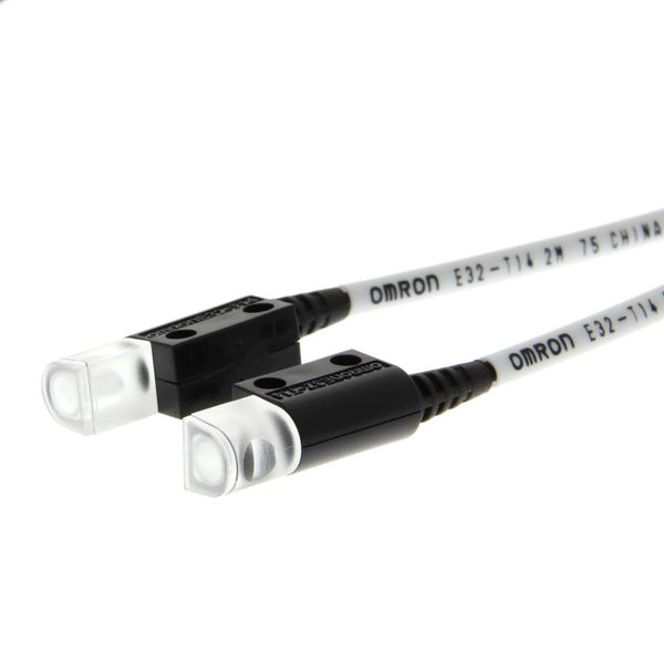 Fiber optic sensor head, through-beam, long distance detection, square E32 2098M image 3