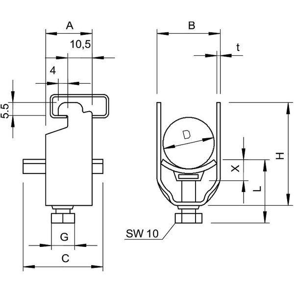 2056N 34 FT Clamp clip  28-34mm image 2